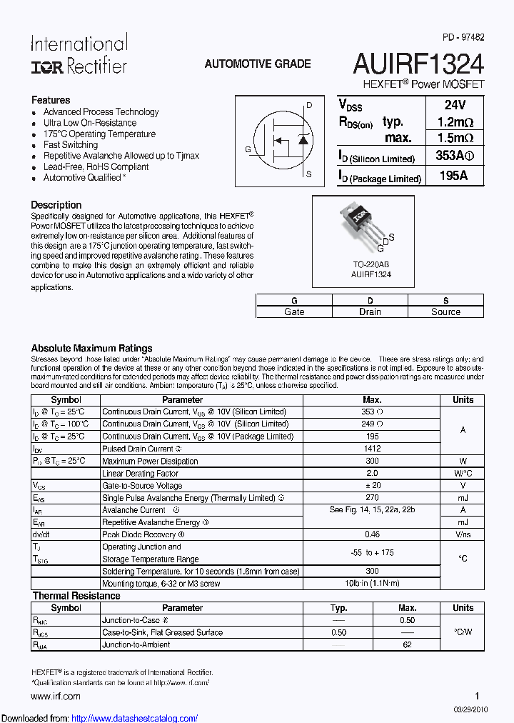 AUIRF1324_8889681.PDF Datasheet
