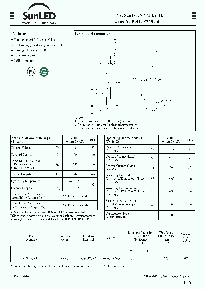 XPT1LUY41D_8889752.PDF Datasheet