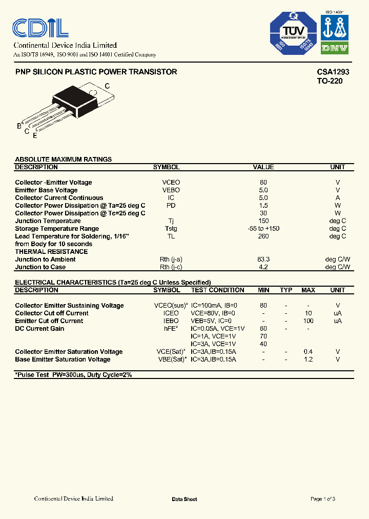 CSA1293_8890869.PDF Datasheet