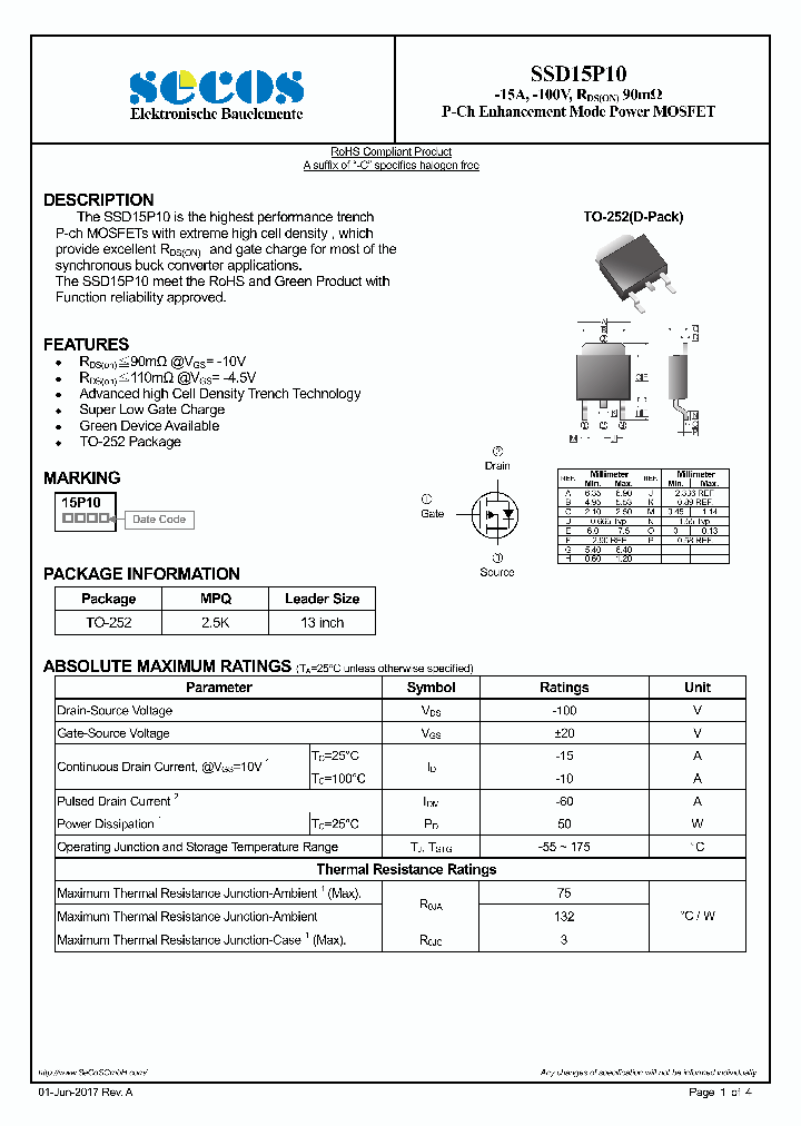 SSD15P10_8891710.PDF Datasheet