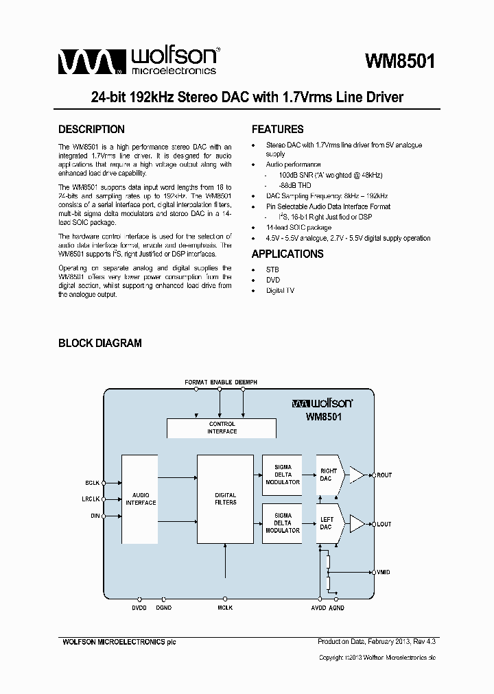 WM8501_8891791.PDF Datasheet