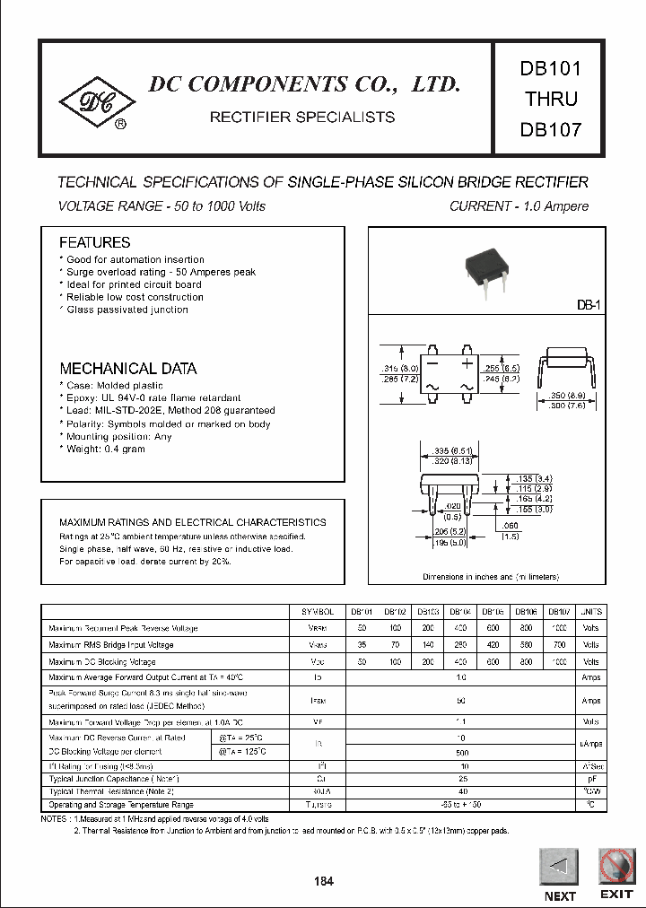 DB101_8891926.PDF Datasheet