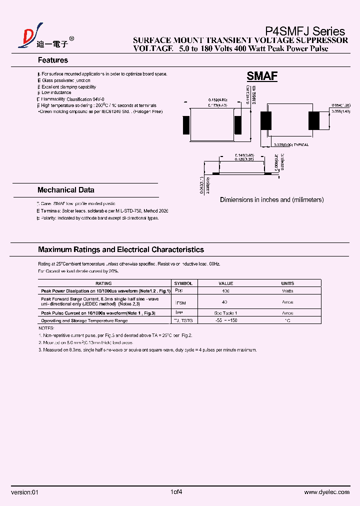 P4SMFJ80_8892351.PDF Datasheet