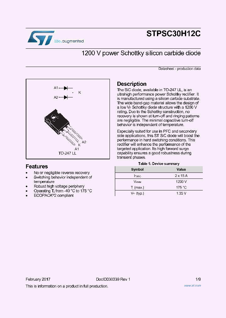 STPSC30H12C_8892501.PDF Datasheet