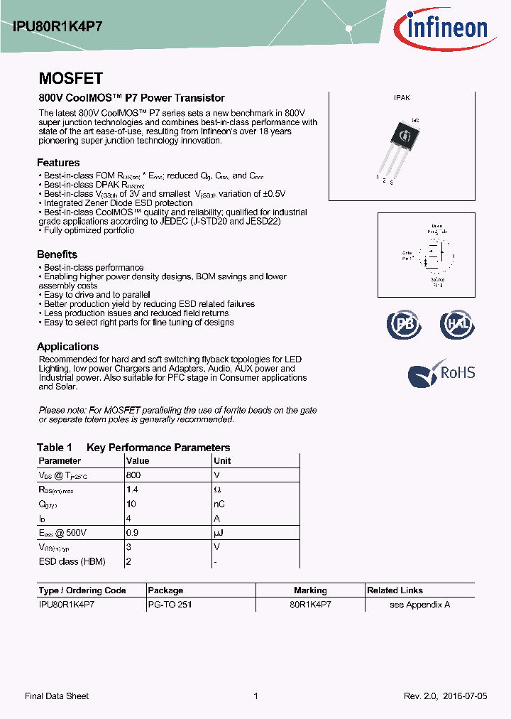 IPU80R1K4P7_8893477.PDF Datasheet