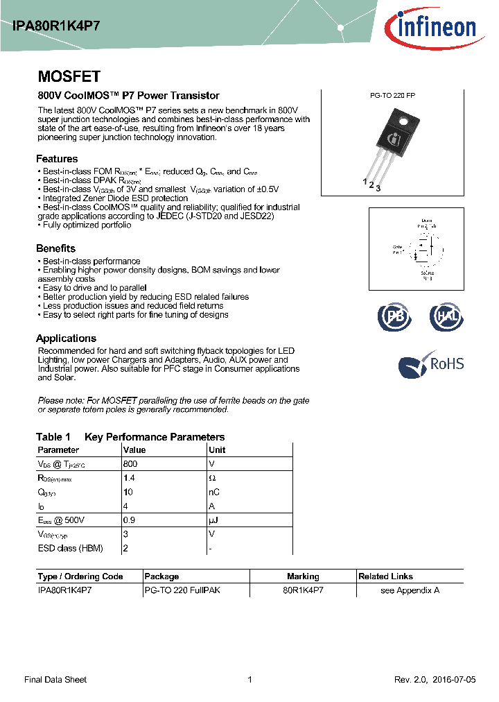 IPA80R1K4P7_8893480.PDF Datasheet