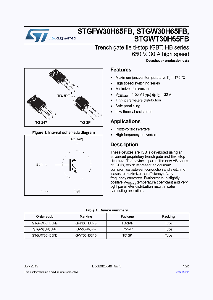 STGW30H65FB_8893544.PDF Datasheet