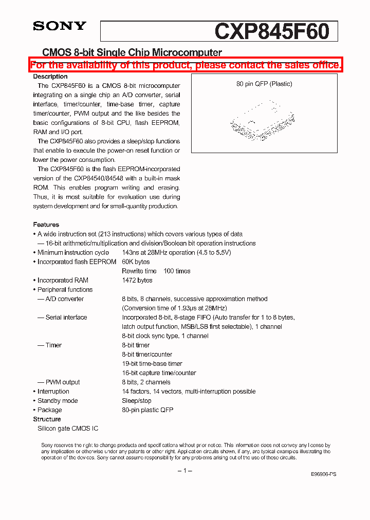 CXP845F60_8894274.PDF Datasheet