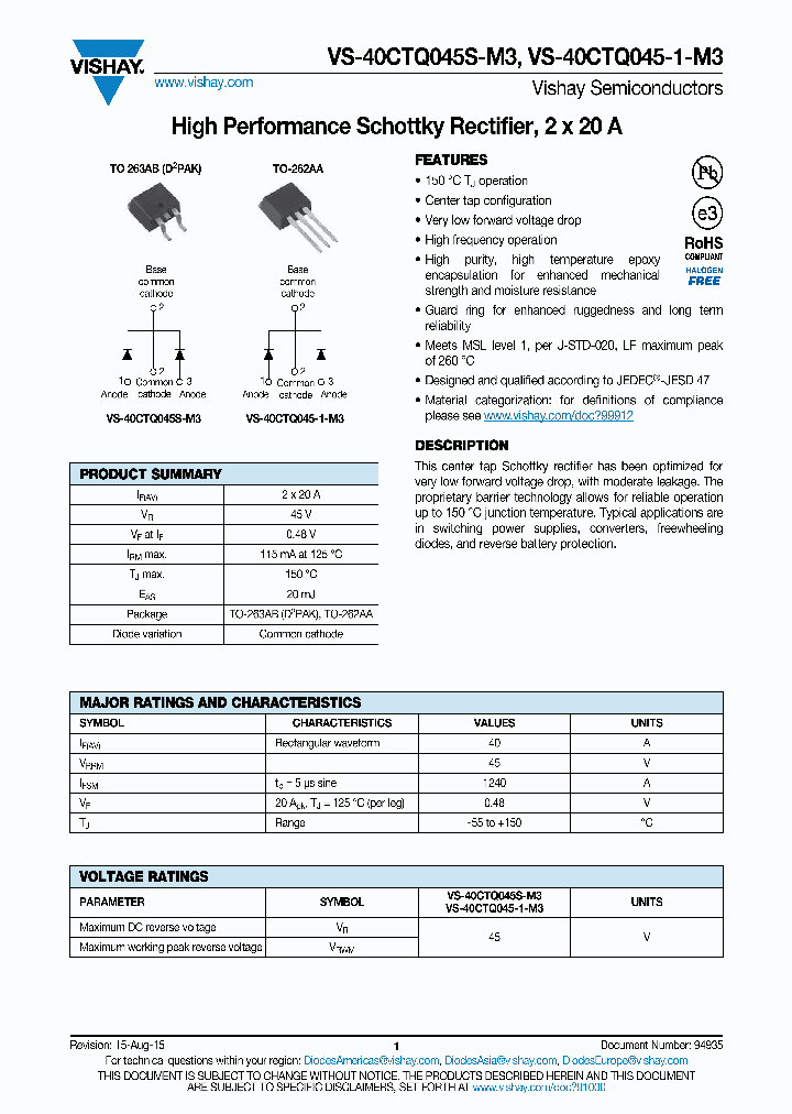 VS-40CTQ045STRL-M3_8894250.PDF Datasheet