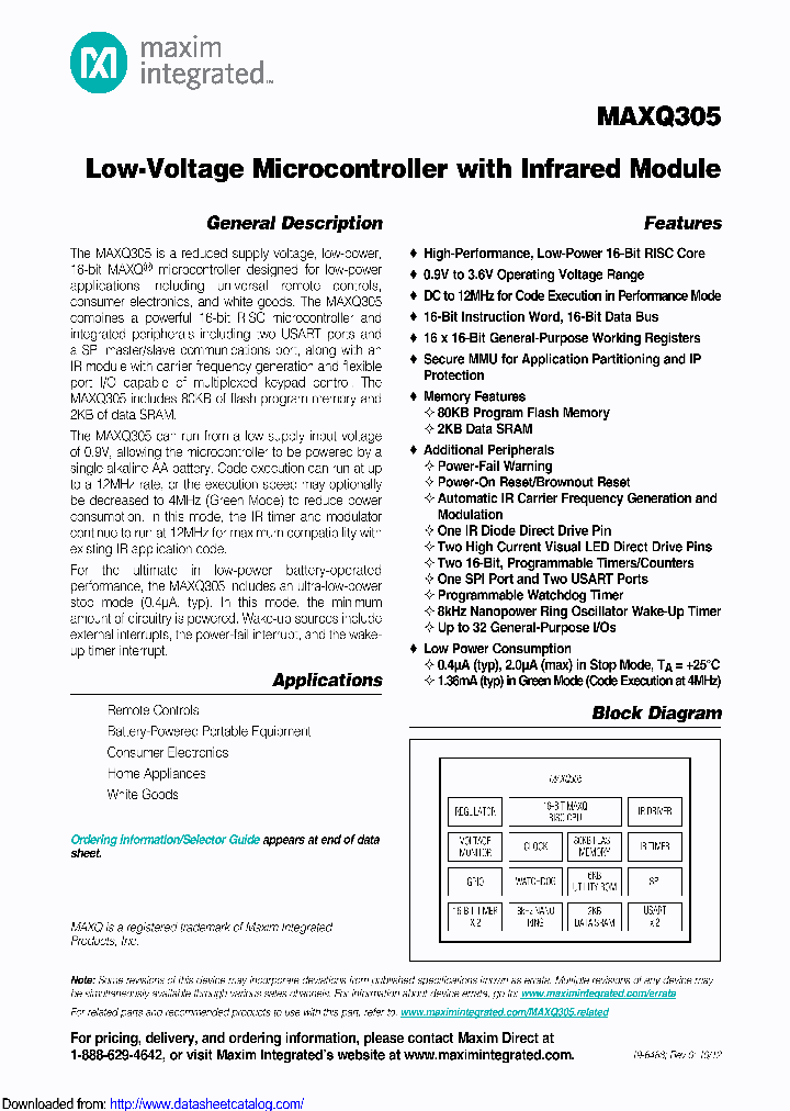 MAXQ305J-UEI_8894540.PDF Datasheet