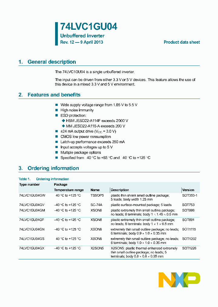 74LVC1GU04GN_8894932.PDF Datasheet
