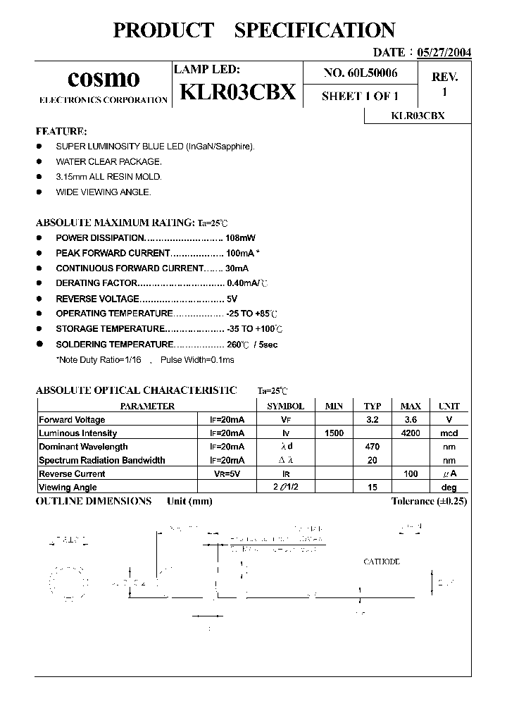 KLR03CBX_8894999.PDF Datasheet