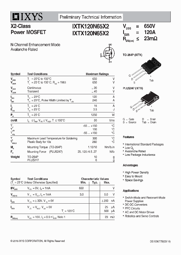 IXTK120N65X2_8896266.PDF Datasheet