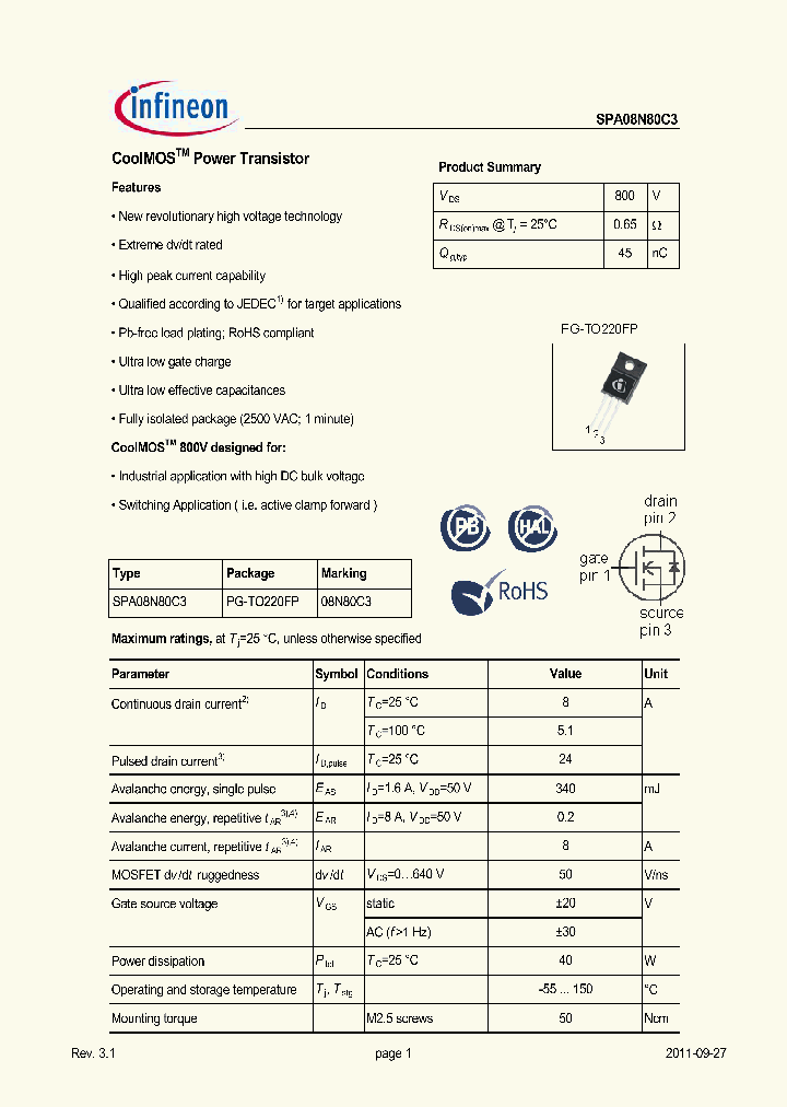 SPA08N80C3-11_8897247.PDF Datasheet