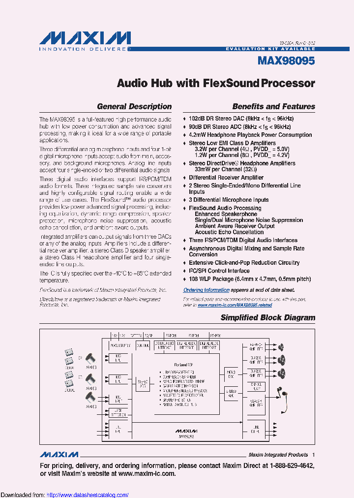 MAX98095_8897514.PDF Datasheet