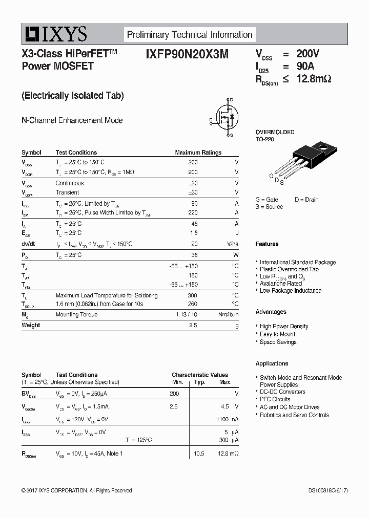 IXFP90N20X3M_8897612.PDF Datasheet