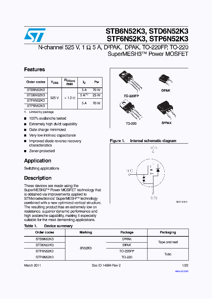 STP6N52K3_8898154.PDF Datasheet