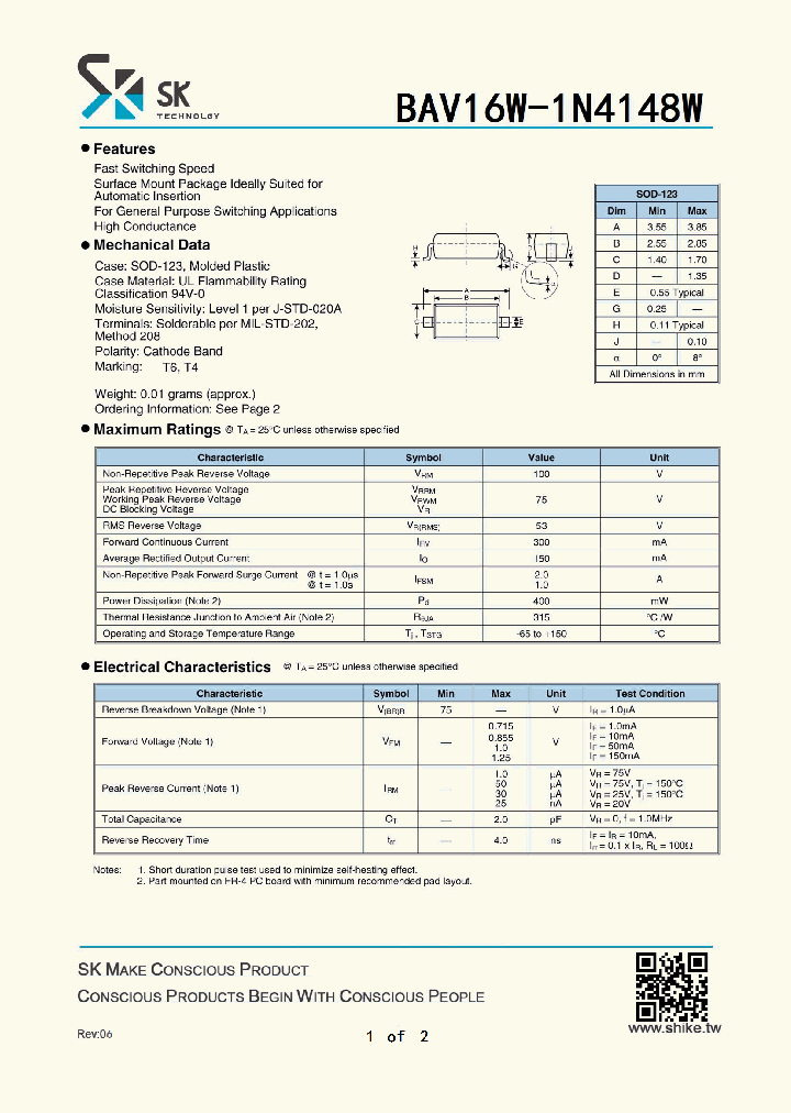 BAV16W_8899515.PDF Datasheet
