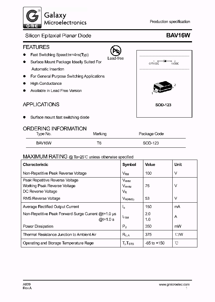 BAV16W_8899522.PDF Datasheet
