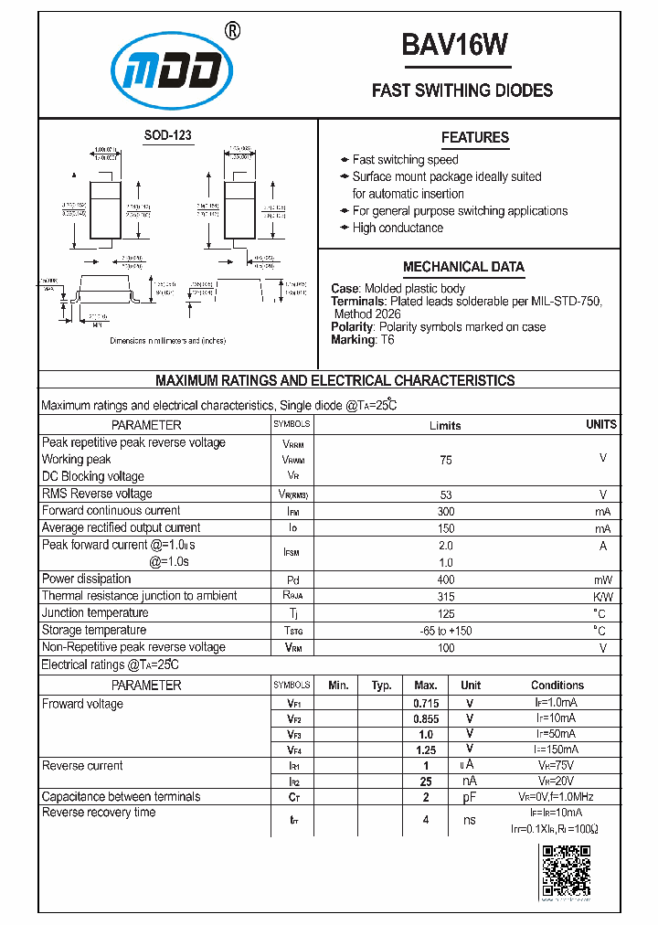 BAV16W_8899518.PDF Datasheet
