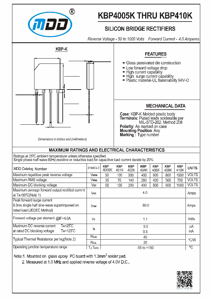 KBP410K_8899601.PDF Datasheet