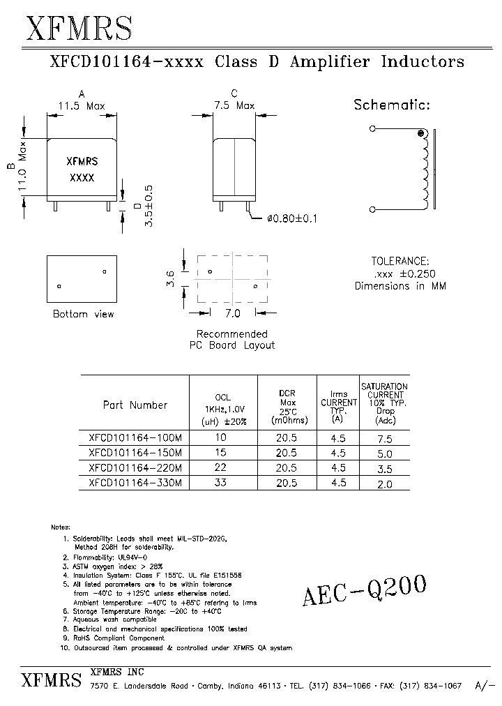 XFCD101164-100M_8900000.PDF Datasheet