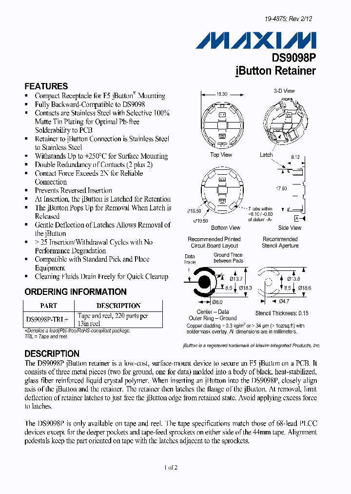 DS9098P-TRL_8899933.PDF Datasheet