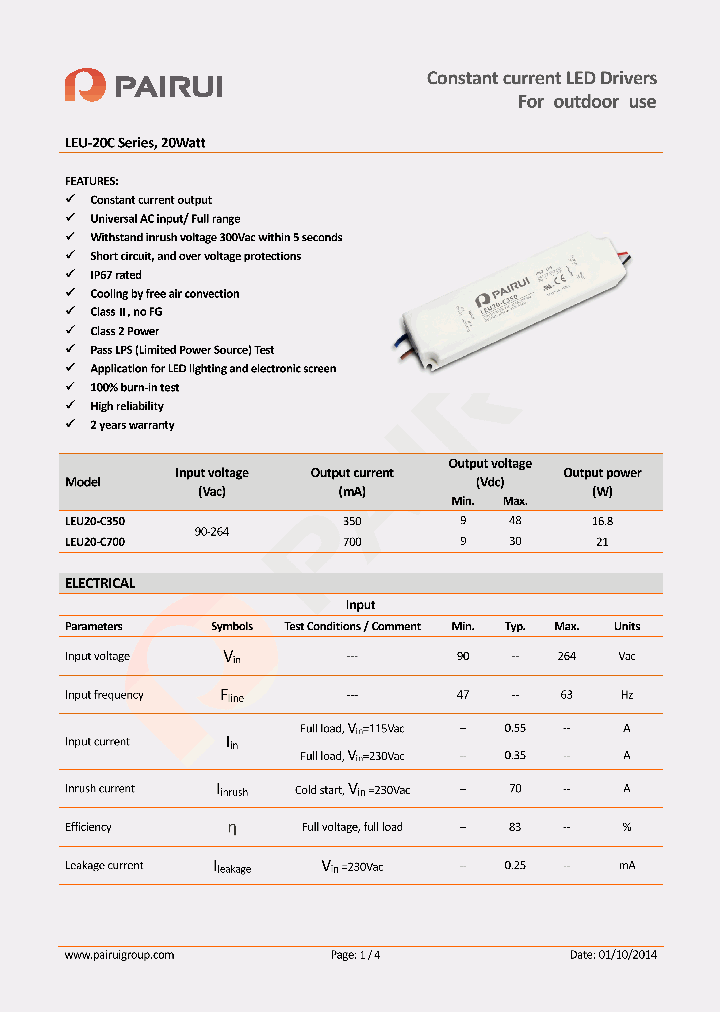LEU20-C350_8900206.PDF Datasheet