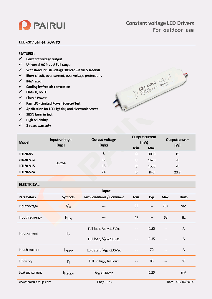 LEU20-V15_8900209.PDF Datasheet