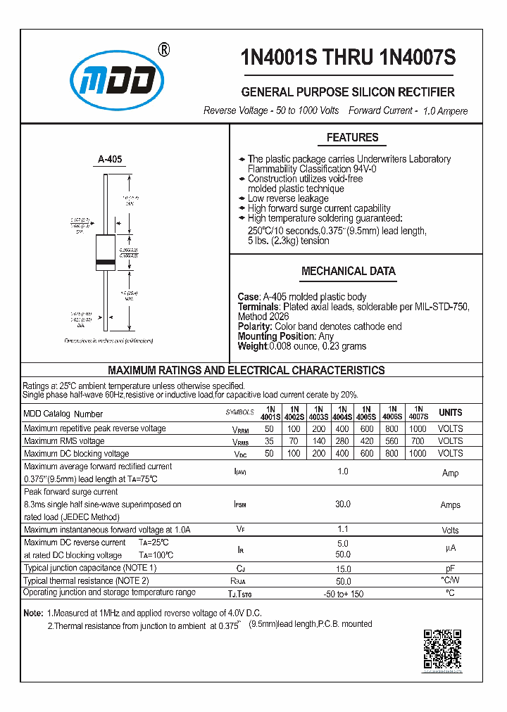 1N4007S_8900245.PDF Datasheet
