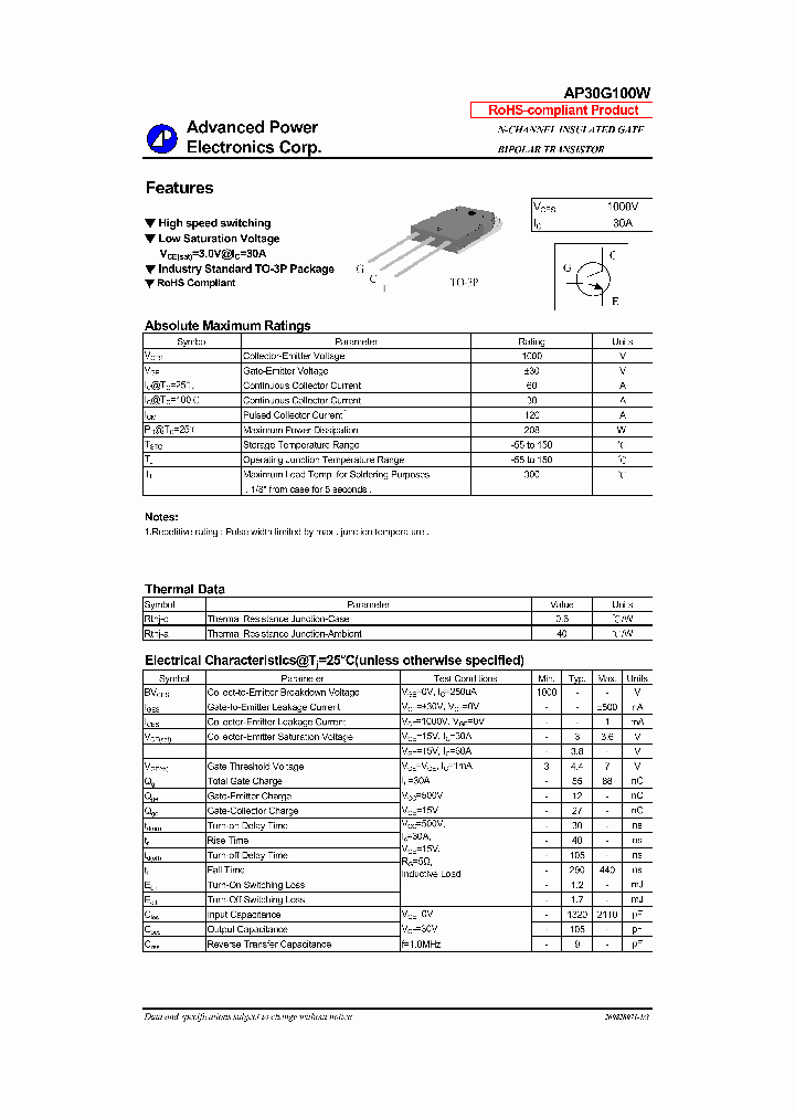 AP30G100W-14_8900373.PDF Datasheet