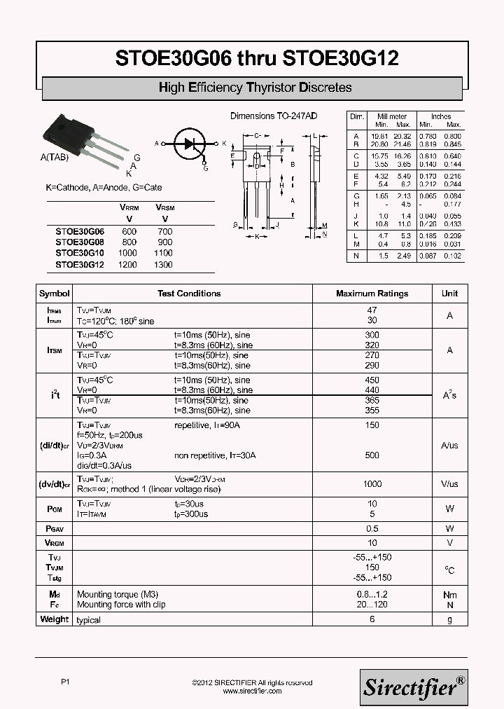 STOE30G10_8900361.PDF Datasheet
