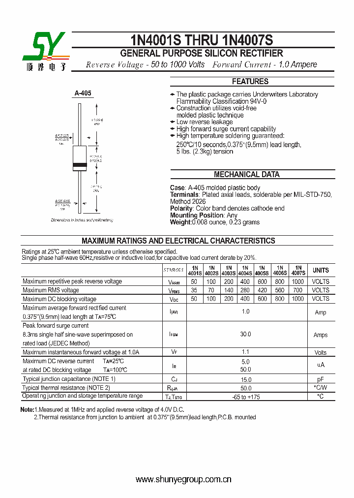 1N4007S_8900244.PDF Datasheet