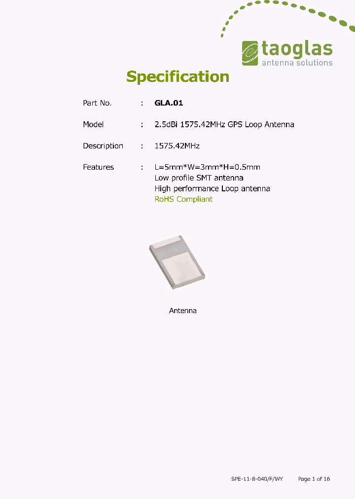 GLA01_8900566.PDF Datasheet