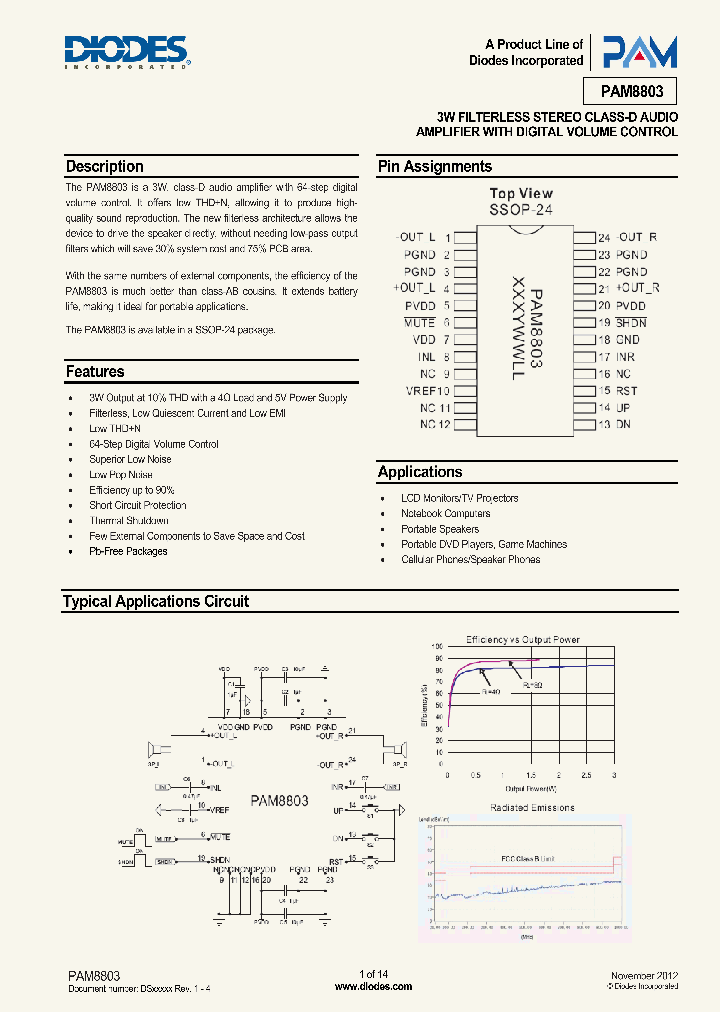 PAM8803NHR_8900649.PDF Datasheet
