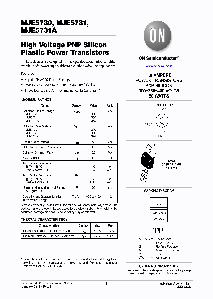 MJE5730_8901704.PDF Datasheet
