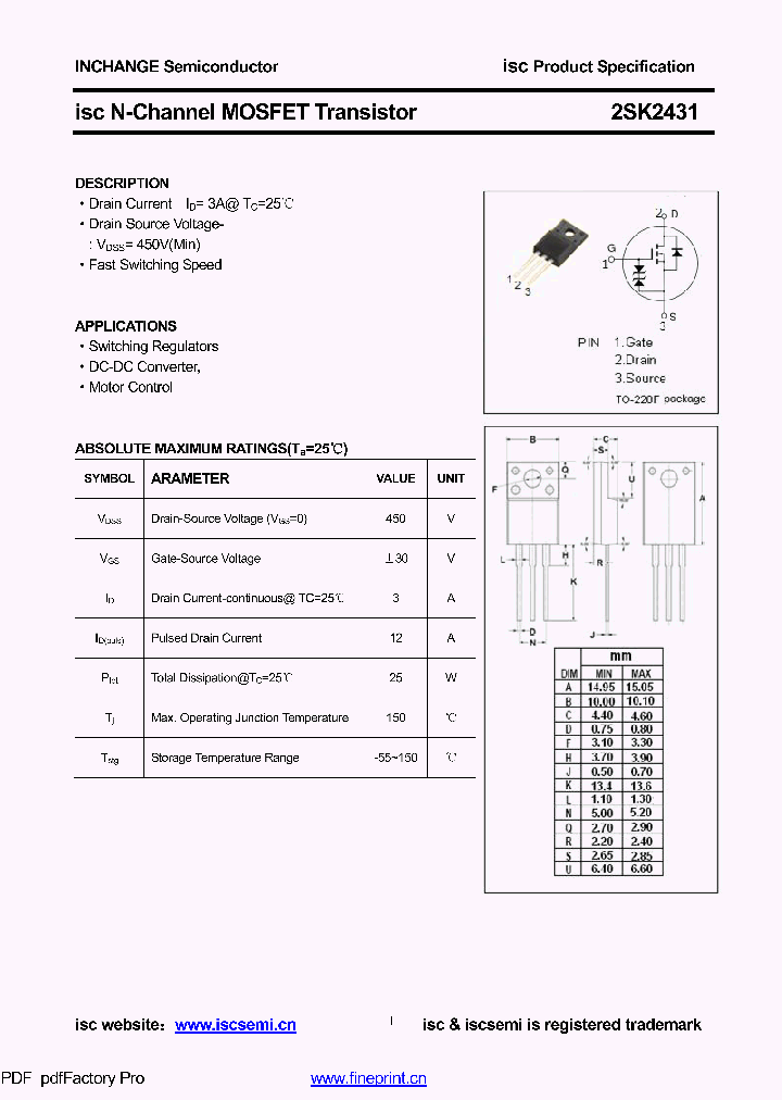2SK2431_8902445.PDF Datasheet