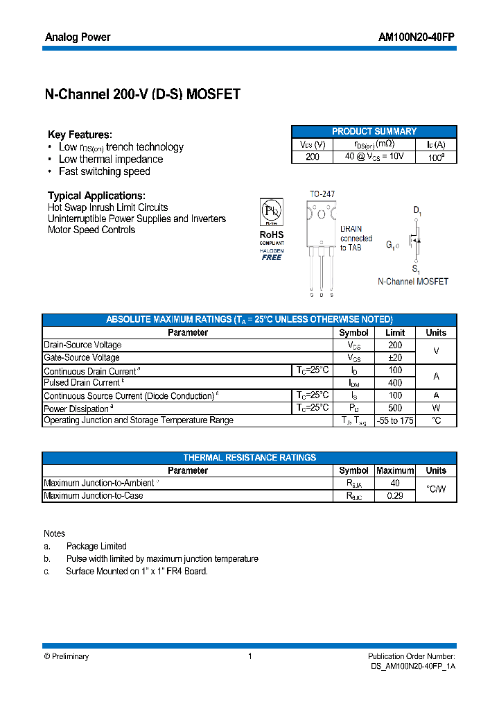 AM100N20-40FP_8902554.PDF Datasheet