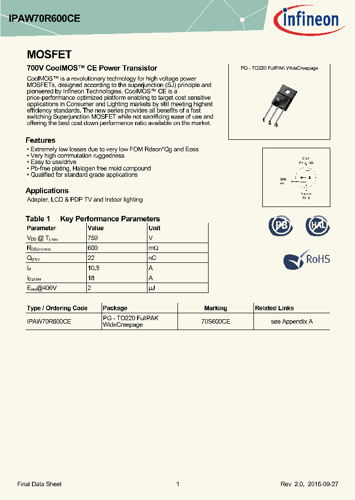 IPAW70R600CE_8902976.PDF Datasheet
