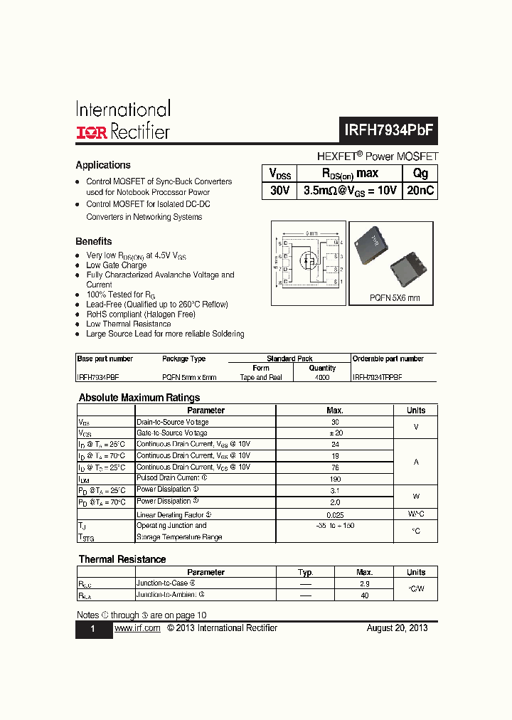 IRFH7934PBF_8903220.PDF Datasheet
