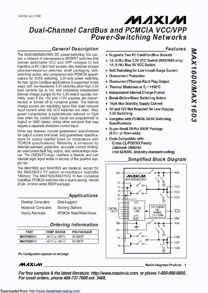 MAX1600EAI_8904556.PDF Datasheet