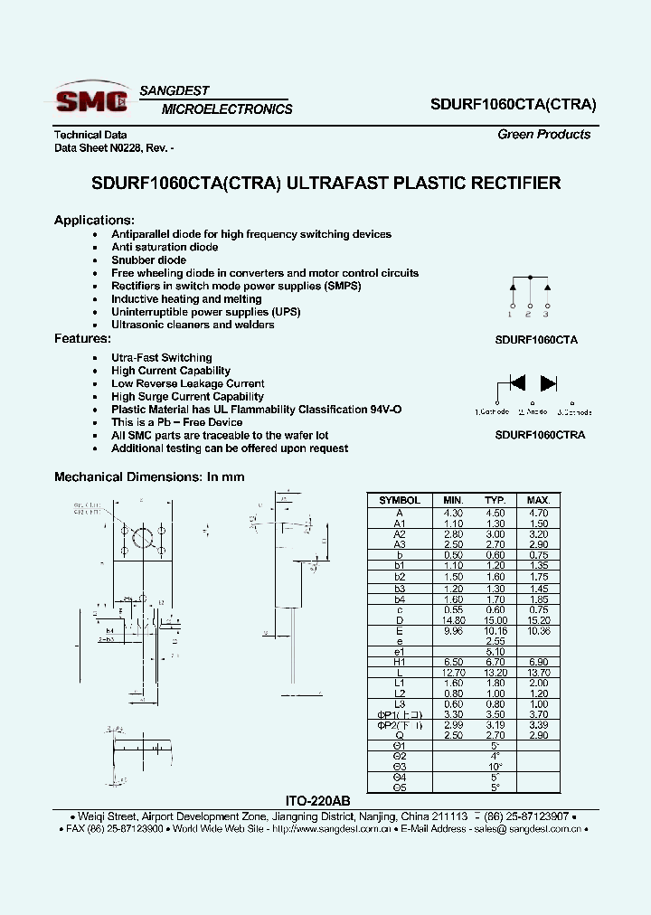 SDURF1060CTRA_8906975.PDF Datasheet