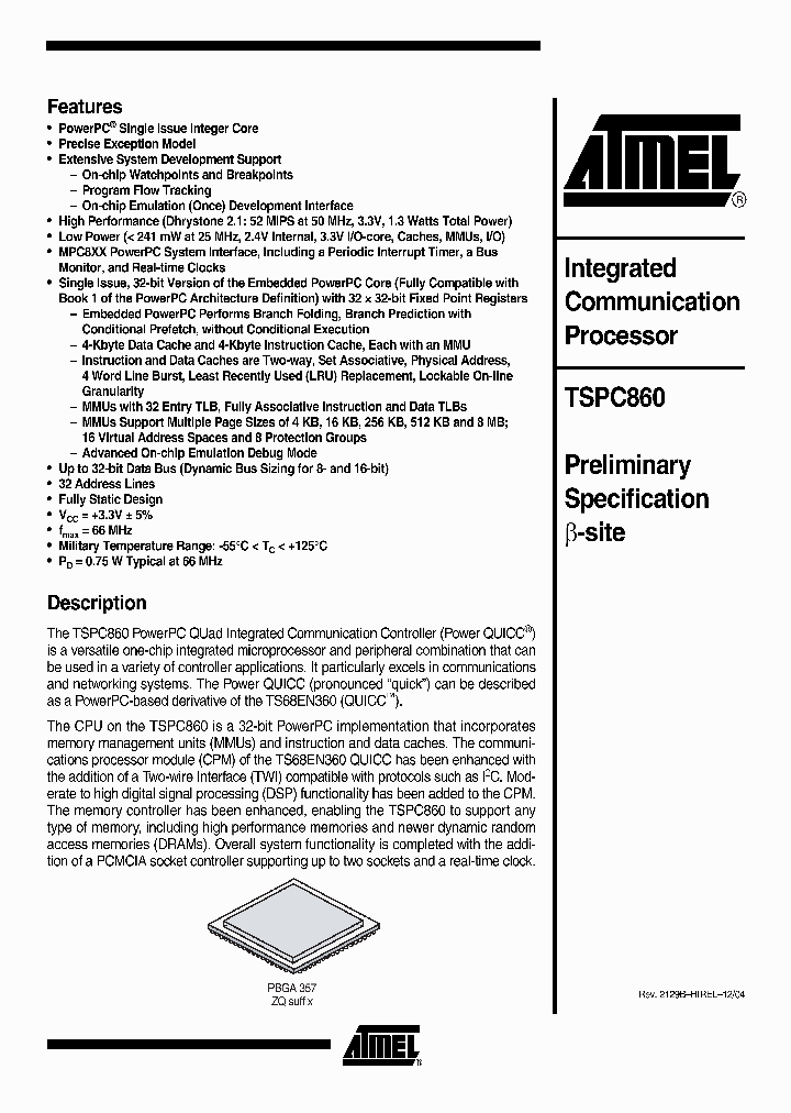 TSPC860_8907069.PDF Datasheet