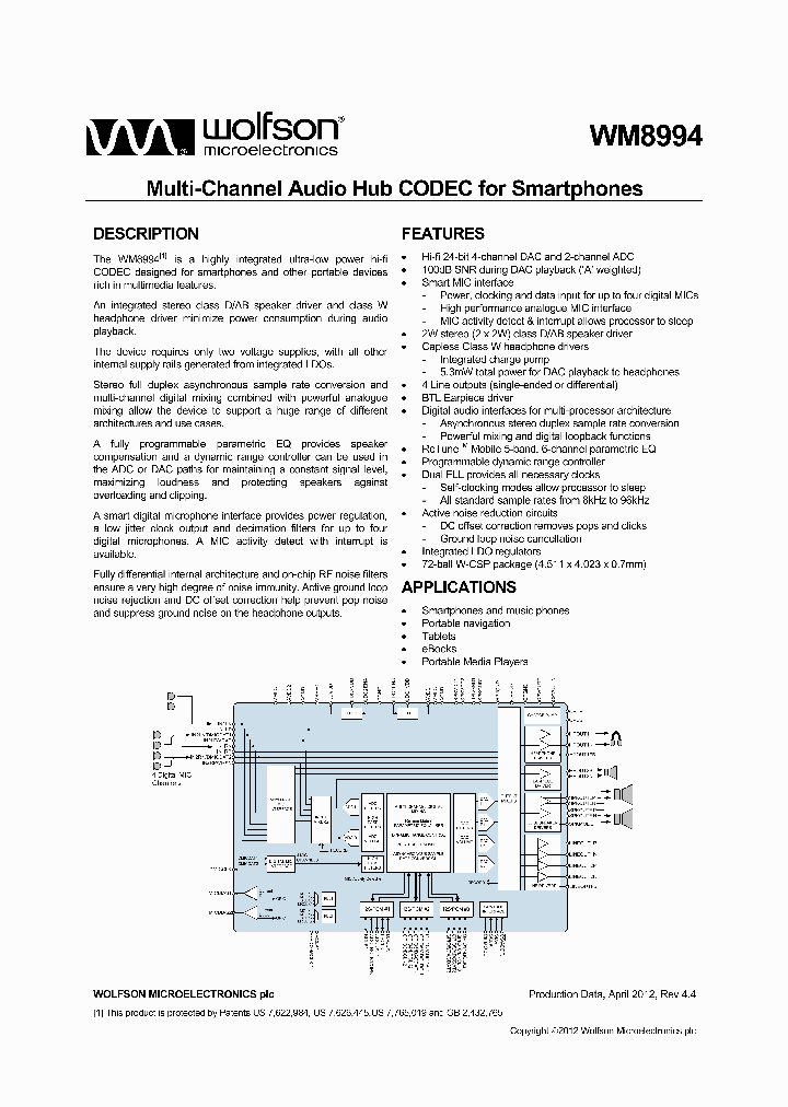 WM8994_8907247.PDF Datasheet
