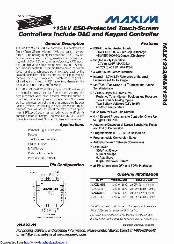 MAX1234AAUK_8908319.PDF Datasheet