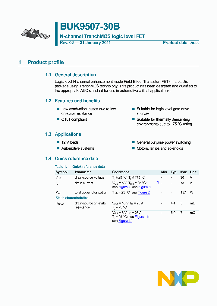 BUK9507-30B-15_8909221.PDF Datasheet