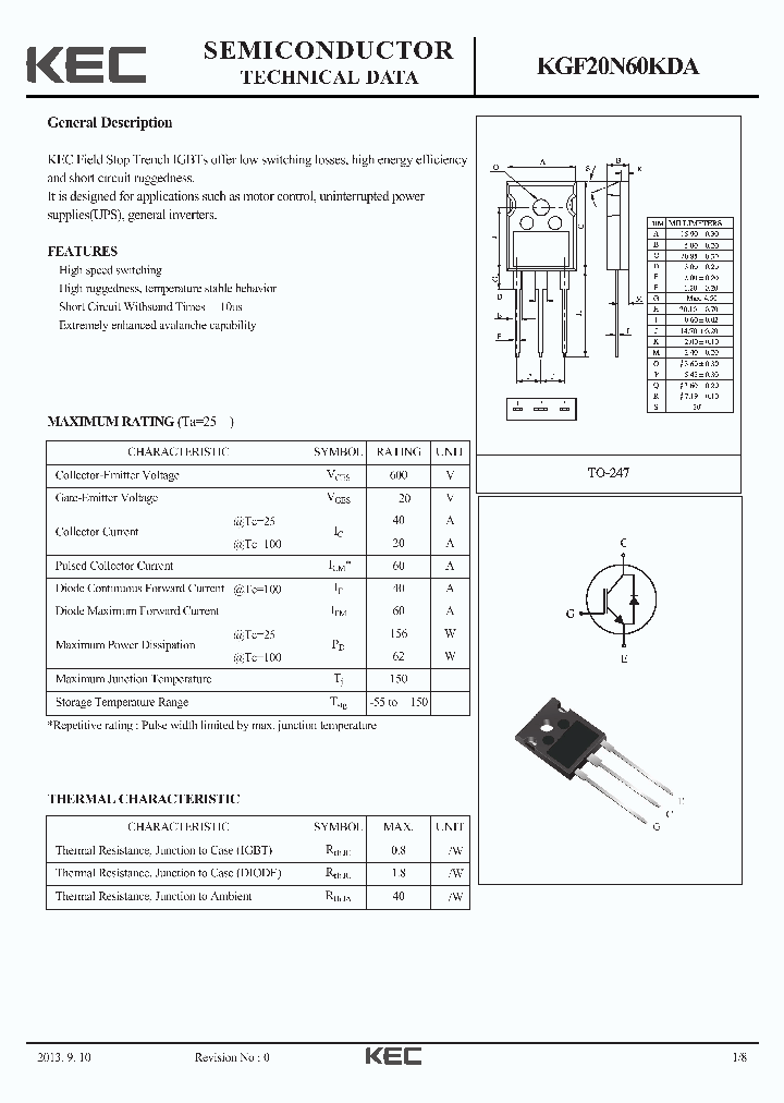 KGF20N60KDA_8909735.PDF Datasheet