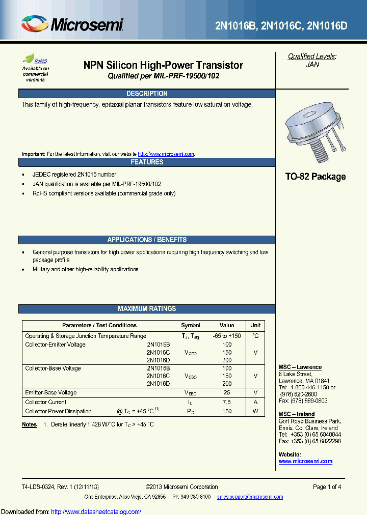 JAN2N1016B_8910138.PDF Datasheet