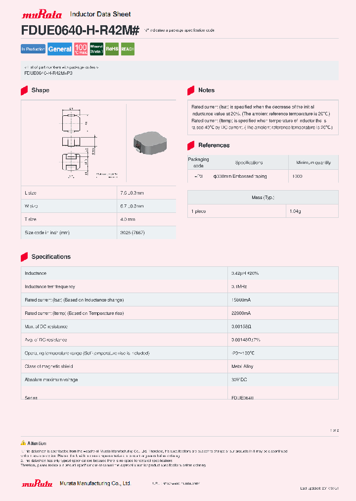 FDUE0640-H-R42M_8910247.PDF Datasheet