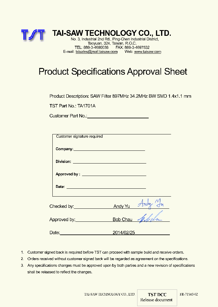 TA1701A_8910582.PDF Datasheet